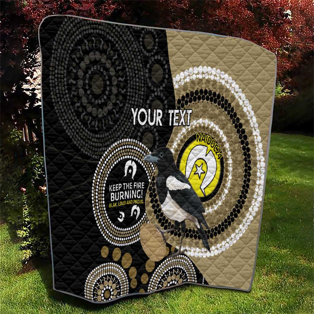 Custom AFL Collingwood NAIDOC Week Quilt Keep The Fire Burning Indigenous Art