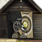 Custom AFL Collingwood NAIDOC Week Quilt Keep The Fire Burning Indigenous Art