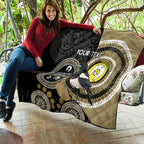 Custom AFL Collingwood NAIDOC Week Quilt Keep The Fire Burning Indigenous Art
