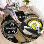 Custom AFL Collingwood NAIDOC Week Round Carpet Keep The Fire Burning Indigenous Art