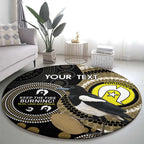 Custom AFL Collingwood NAIDOC Week Round Carpet Keep The Fire Burning Indigenous Art