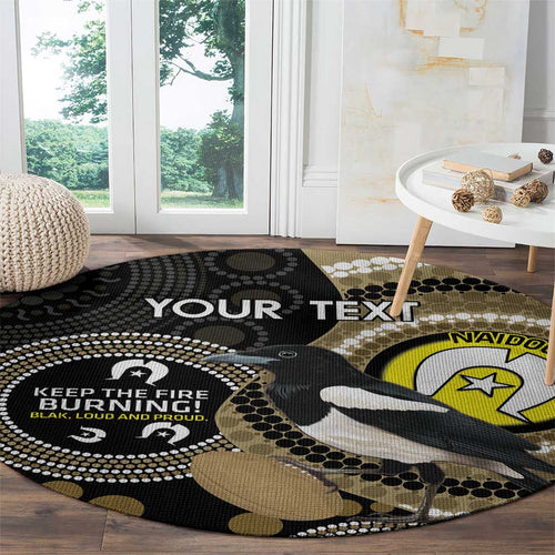 Custom AFL Collingwood NAIDOC Week Round Carpet Keep The Fire Burning Indigenous Art