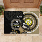 Custom AFL Collingwood NAIDOC Week Rubber Doormat Keep The Fire Burning Indigenous Art