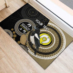 Custom AFL Collingwood NAIDOC Week Rubber Doormat Keep The Fire Burning Indigenous Art