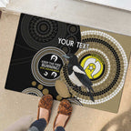 Custom AFL Collingwood NAIDOC Week Rubber Doormat Keep The Fire Burning Indigenous Art