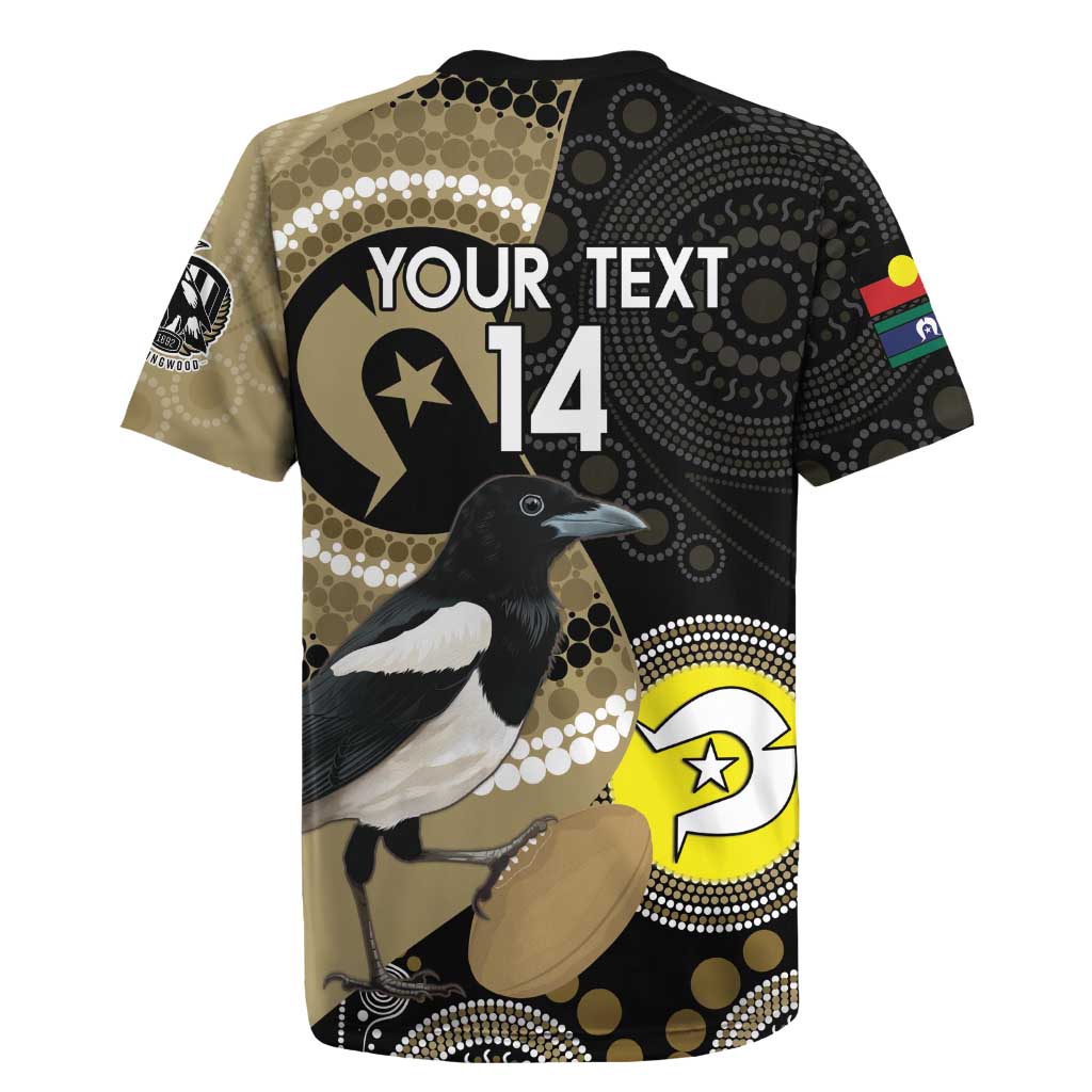 Custom AFL Collingwood NAIDOC Week Rugby Jersey Keep The Fire Burning Indigenous Art