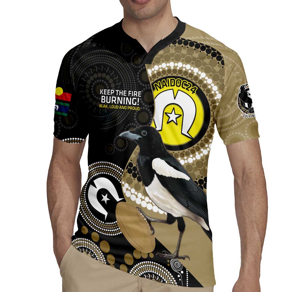 Custom AFL Collingwood NAIDOC Week Rugby Jersey Keep The Fire Burning Indigenous Art
