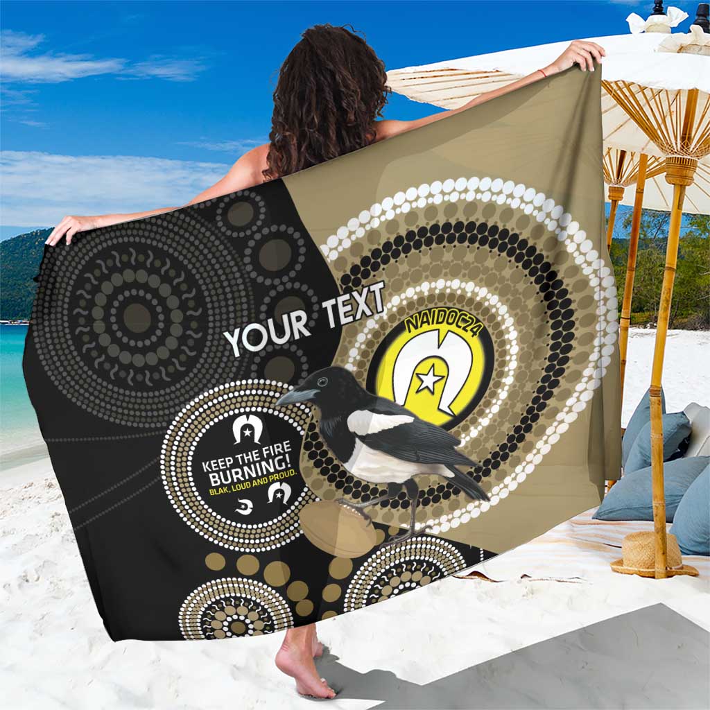 Custom AFL Collingwood NAIDOC Week Sarong Keep The Fire Burning Indigenous Art