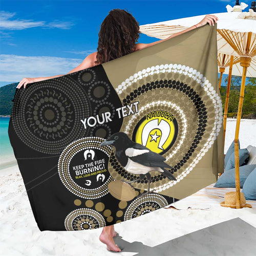 Custom AFL Collingwood NAIDOC Week Sarong Keep The Fire Burning Indigenous Art