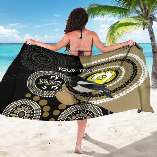 Custom AFL Collingwood NAIDOC Week Sarong Keep The Fire Burning Indigenous Art