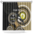 Custom AFL Collingwood NAIDOC Week Shower Curtain Keep The Fire Burning Indigenous Art