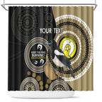 Custom AFL Collingwood NAIDOC Week Shower Curtain Keep The Fire Burning Indigenous Art