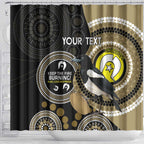 Custom AFL Collingwood NAIDOC Week Shower Curtain Keep The Fire Burning Indigenous Art