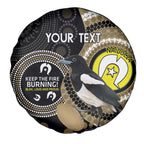 Custom AFL Collingwood NAIDOC Week Spare Tire Cover Keep The Fire Burning Indigenous Art