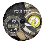 Custom AFL Collingwood NAIDOC Week Spare Tire Cover Keep The Fire Burning Indigenous Art