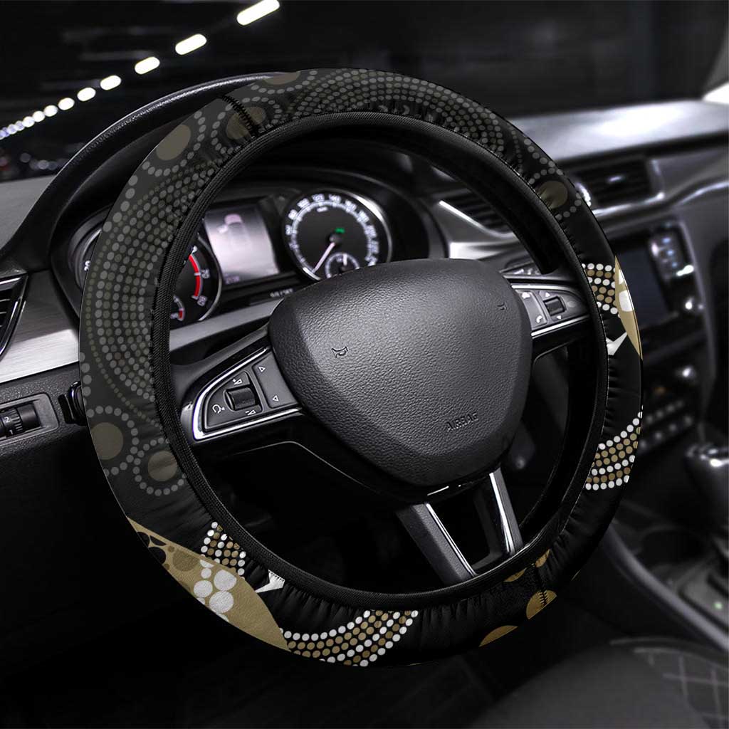AFL Collingwood NAIDOC Week Steering Wheel Cover Keep The Fire Burning Indigenous Art