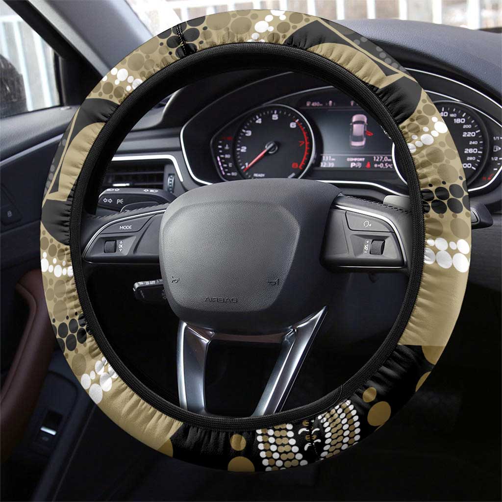 AFL Collingwood NAIDOC Week Steering Wheel Cover Keep The Fire Burning Indigenous Art