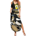 Custom AFL Collingwood NAIDOC Week Summer Maxi Dress Keep The Fire Burning Indigenous Art