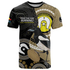 Custom AFL Collingwood NAIDOC Week T Shirt Keep The Fire Burning Indigenous Art