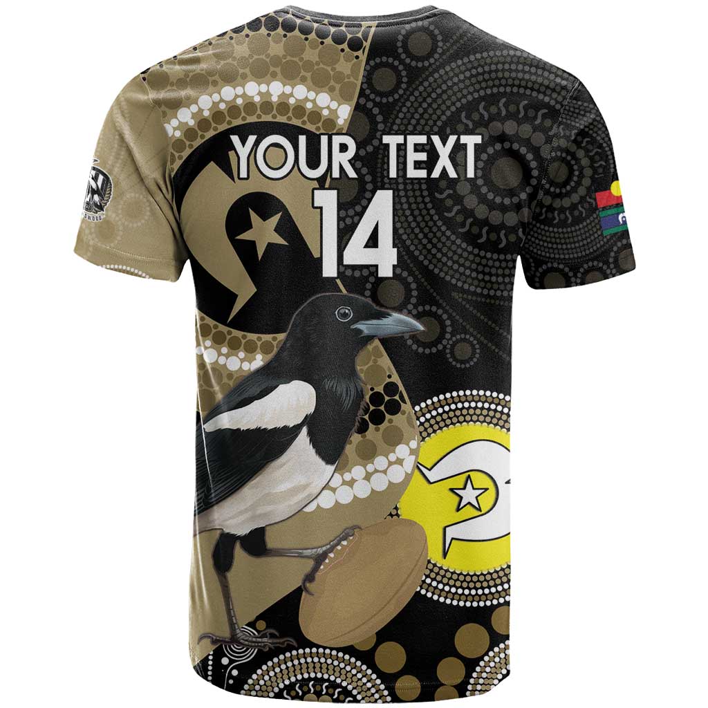 Custom AFL Collingwood NAIDOC Week T Shirt Keep The Fire Burning Indigenous Art