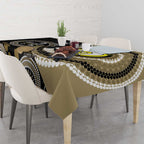 Custom AFL Collingwood NAIDOC Week Tablecloth Keep The Fire Burning Indigenous Art