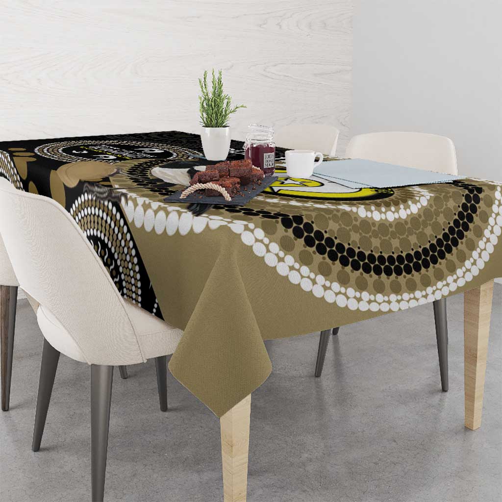 Custom AFL Collingwood NAIDOC Week Tablecloth Keep The Fire Burning Indigenous Art
