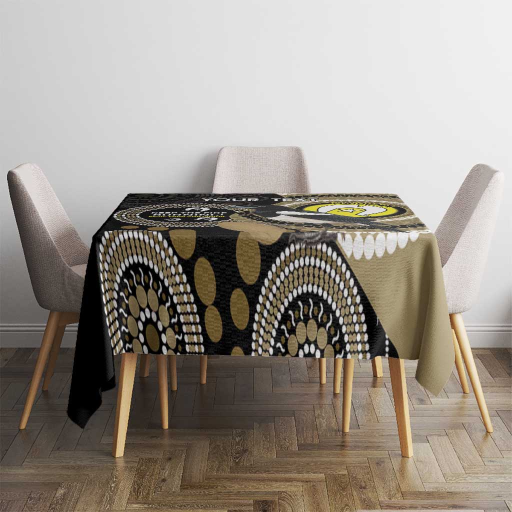 Custom AFL Collingwood NAIDOC Week Tablecloth Keep The Fire Burning Indigenous Art