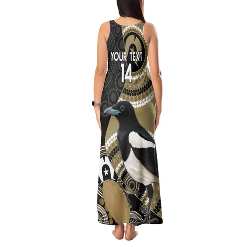 Custom AFL Collingwood NAIDOC Week Tank Maxi Dress Keep The Fire Burning Indigenous Art