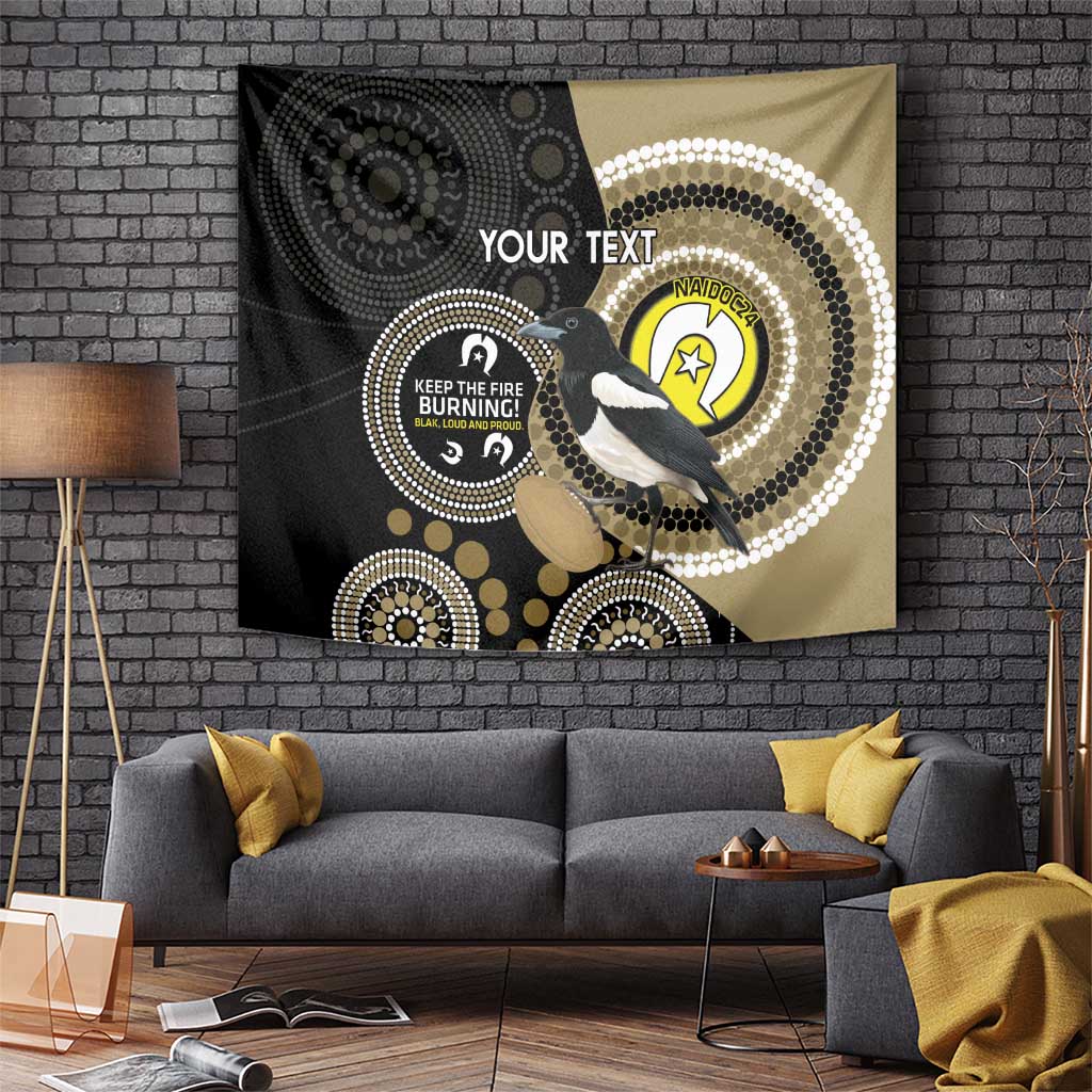 Custom AFL Collingwood NAIDOC Week Tapestry Keep The Fire Burning Indigenous Art