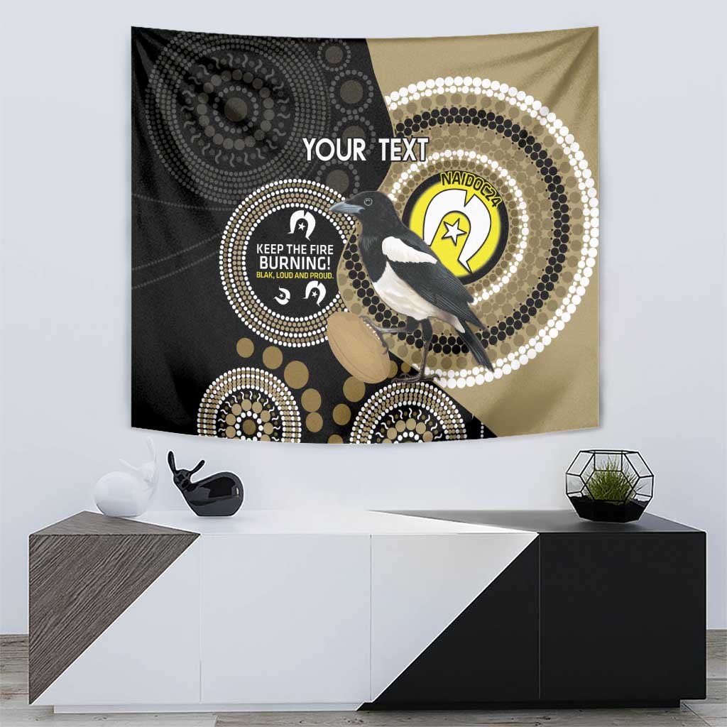 Custom AFL Collingwood NAIDOC Week Tapestry Keep The Fire Burning Indigenous Art