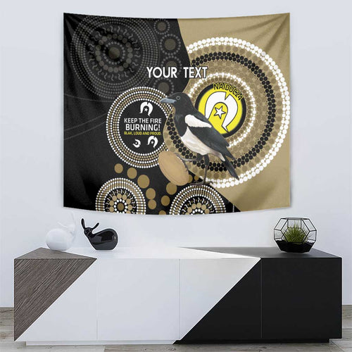 Custom AFL Collingwood NAIDOC Week Tapestry Keep The Fire Burning Indigenous Art