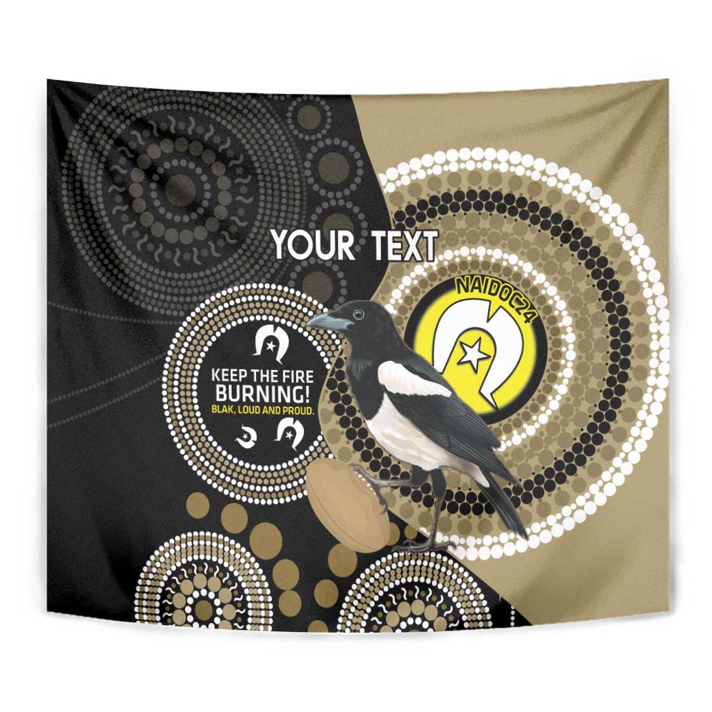 Custom AFL Collingwood NAIDOC Week Tapestry Keep The Fire Burning Indigenous Art