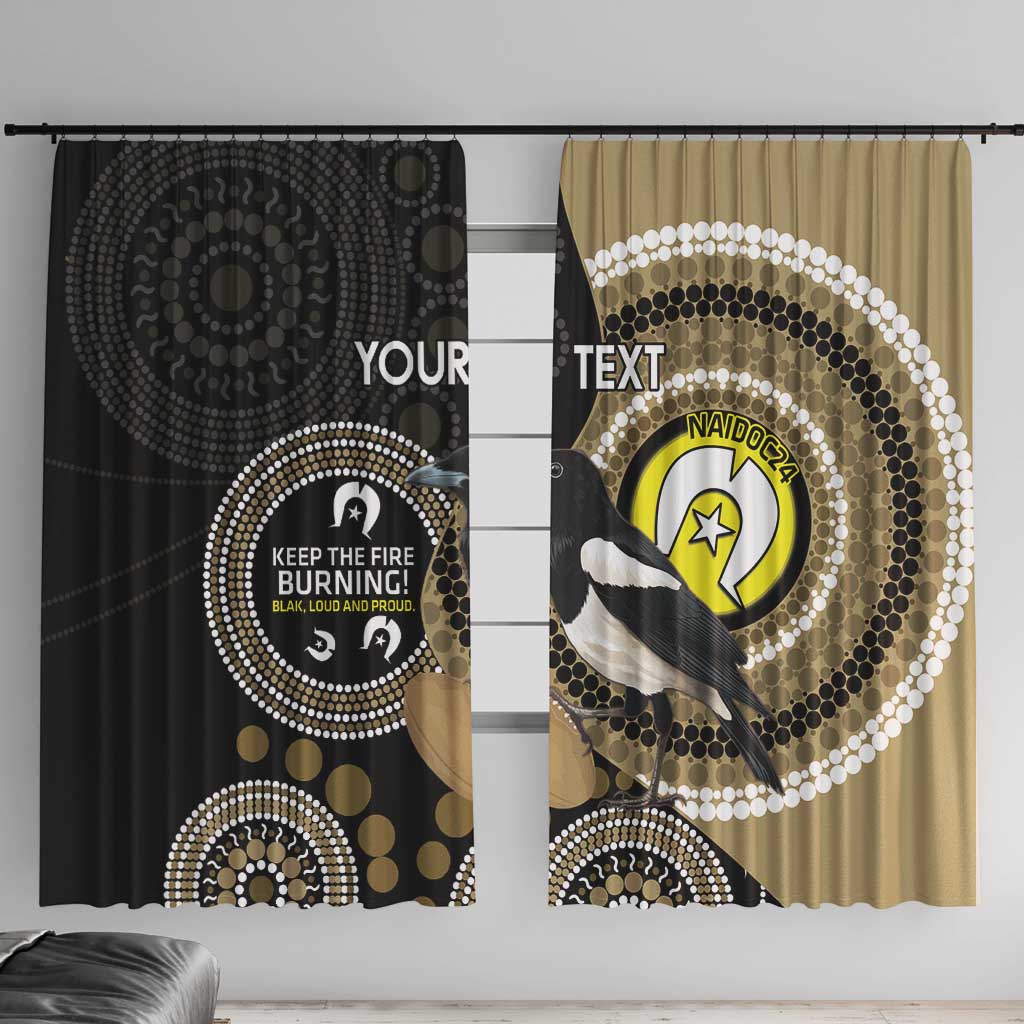 Custom AFL Collingwood NAIDOC Week Window Curtain Keep The Fire Burning Indigenous Art
