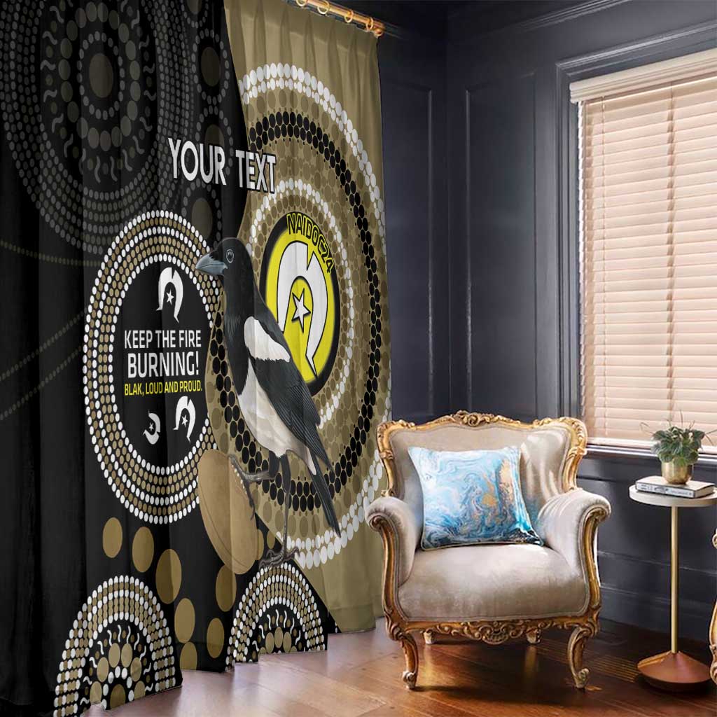 Custom AFL Collingwood NAIDOC Week Window Curtain Keep The Fire Burning Indigenous Art