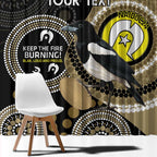 Custom AFL Collingwood NAIDOC Week Window Curtain Keep The Fire Burning Indigenous Art