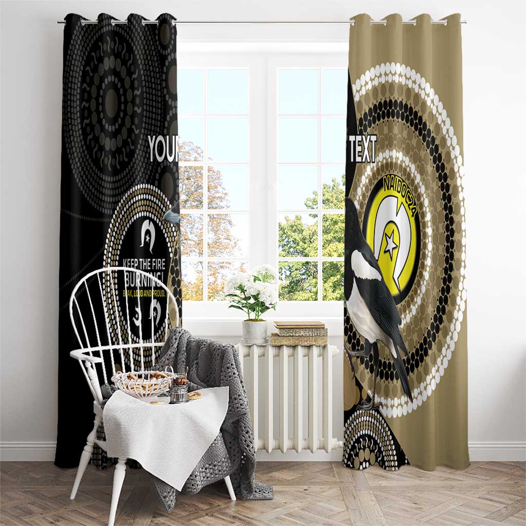Custom AFL Collingwood NAIDOC Week Window Curtain Keep The Fire Burning Indigenous Art