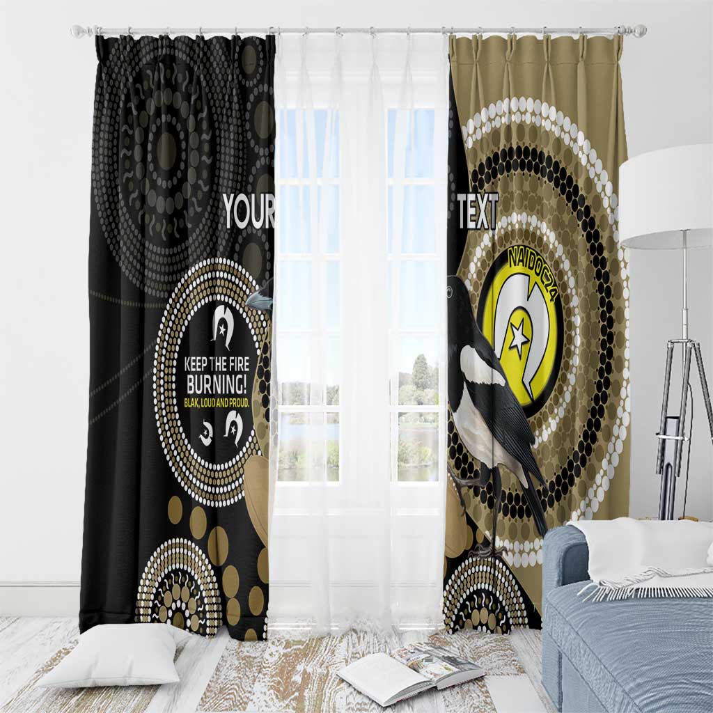 Custom AFL Collingwood NAIDOC Week Window Curtain Keep The Fire Burning Indigenous Art