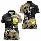 Custom AFL Collingwood NAIDOC Week Women Polo Shirt Keep The Fire Burning Indigenous Art