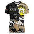 Custom AFL Collingwood NAIDOC Week Women V-Neck T-Shirt Keep The Fire Burning Indigenous Art