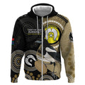Custom AFL Collingwood NAIDOC Week Zip Hoodie Keep The Fire Burning Indigenous Art