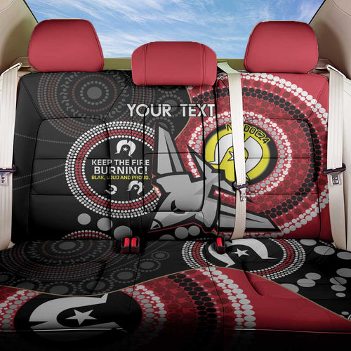 Custom AFL Essendon NAIDOC Week Back Car Seat Cover Keep The Fire Burning Indigenous Art