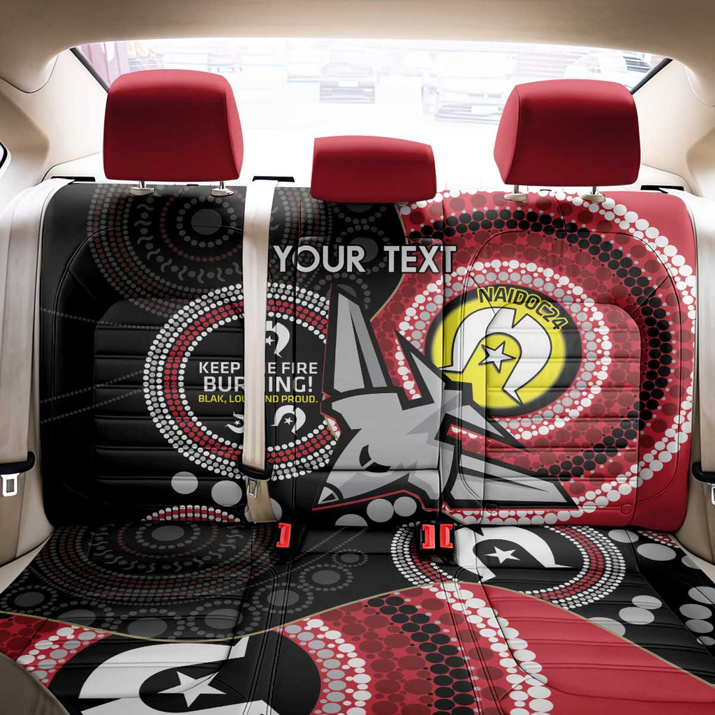 Custom AFL Essendon NAIDOC Week Back Car Seat Cover Keep The Fire Burning Indigenous Art