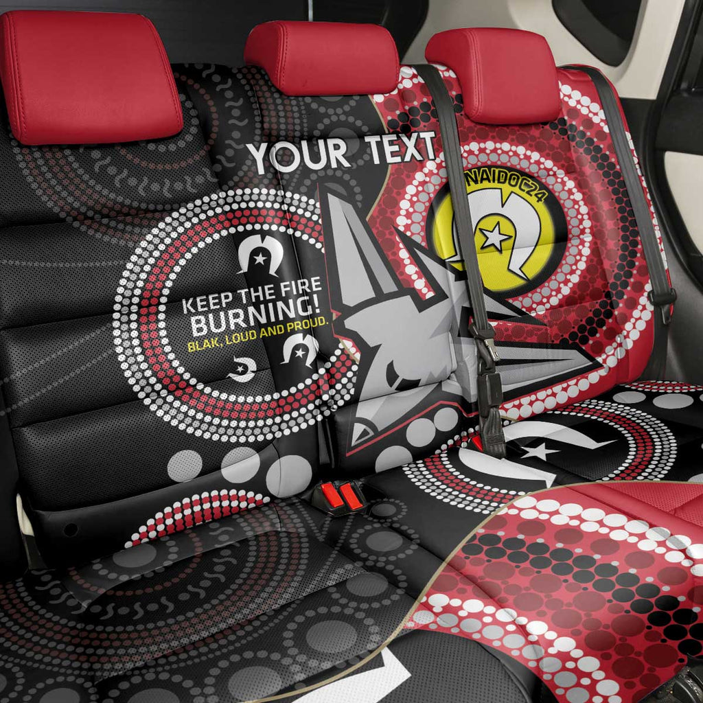 Custom AFL Essendon NAIDOC Week Back Car Seat Cover Keep The Fire Burning Indigenous Art