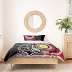 Custom AFL Essendon NAIDOC Week Bedding Set Keep The Fire Burning Indigenous Art