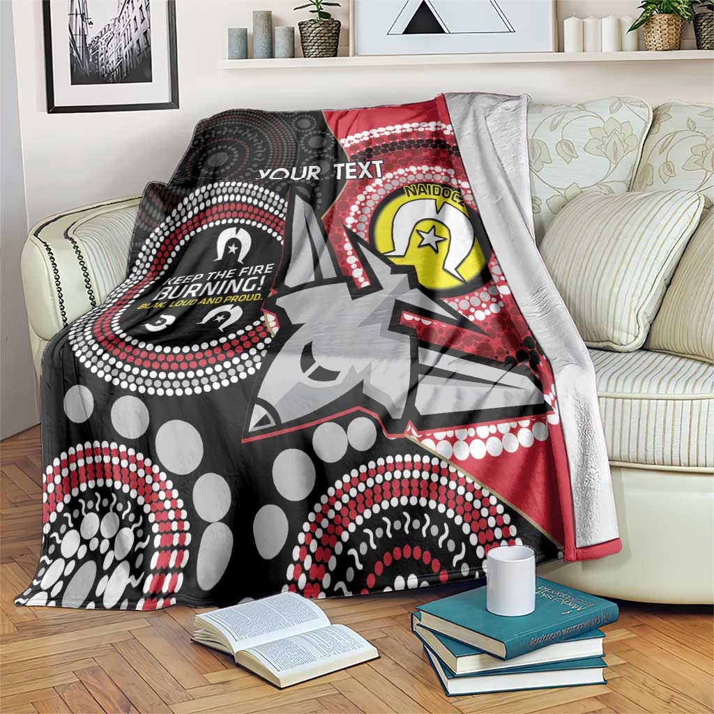 Custom AFL Essendon NAIDOC Week Blanket Keep The Fire Burning Indigenous Art