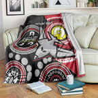 Custom AFL Essendon NAIDOC Week Blanket Keep The Fire Burning Indigenous Art