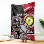 Custom AFL Essendon NAIDOC Week Blanket Keep The Fire Burning Indigenous Art