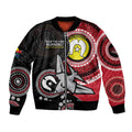 Custom AFL Essendon NAIDOC Week Bomber Jacket Keep The Fire Burning Indigenous Art