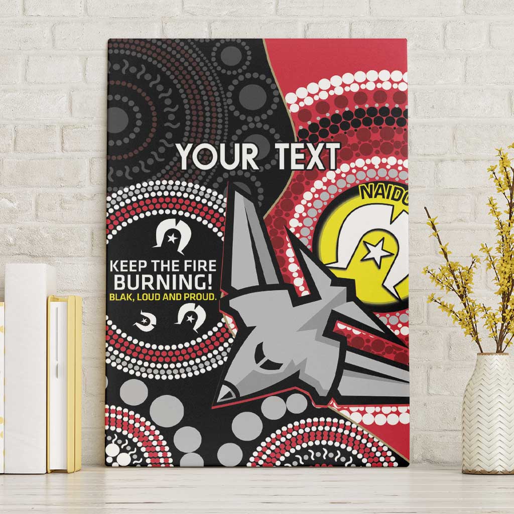Custom AFL Essendon NAIDOC Week Canvas Wall Art Keep The Fire Burning Indigenous Art