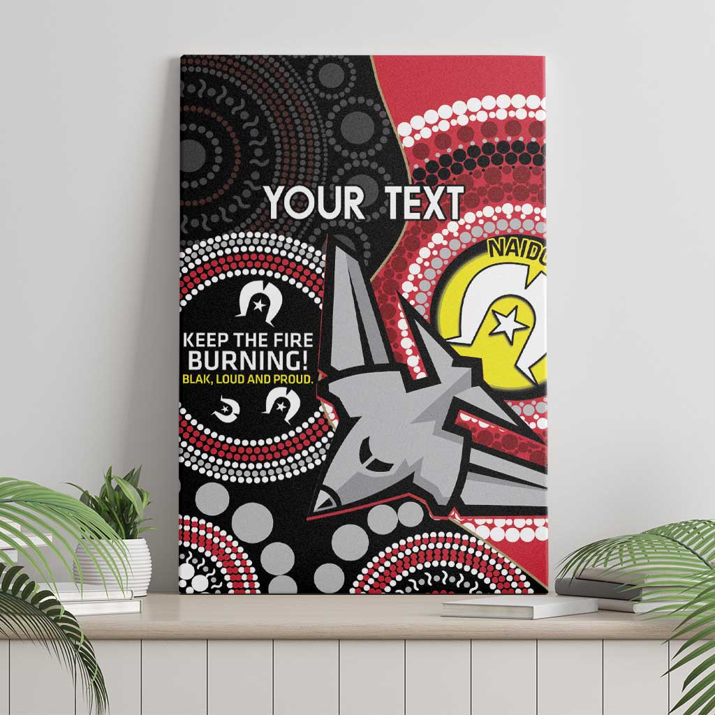 Custom AFL Essendon NAIDOC Week Canvas Wall Art Keep The Fire Burning Indigenous Art
